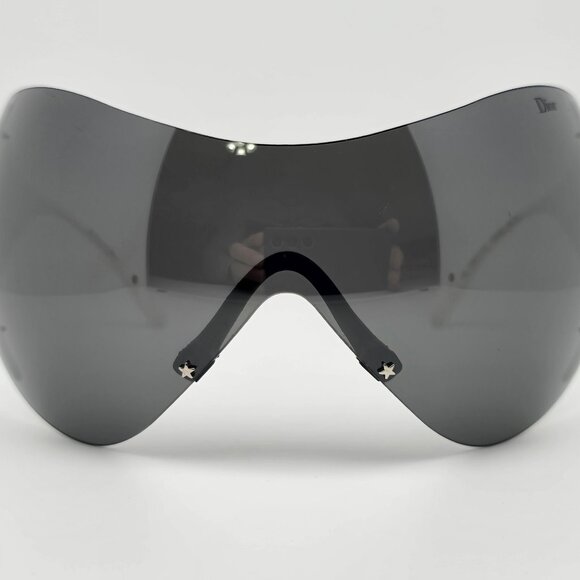 Christian Dior Ski 1 9A5 White Frame Grey Lens Sunglasses w/ Case Italy 141mm - Picture 2 of 12